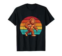 Joueur de Sasquatch Bigfoot Football Retro Sunset T-Shirt