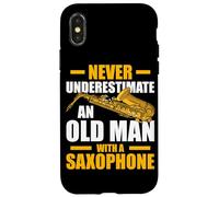 Joueur de Saxophone Old Man with a Saxophone Coque pour iPhone X/XS