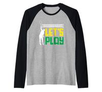 Joueur de Tennis Let's Play - Design passionné Manche Raglan