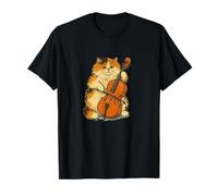 Joueur de Violoncelle Calico Cat Art Violoncelliste Orchestre Persan T-Shirt