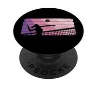 Joueur De Volley-Ball Filles Femmes Dames Volleyball PopSockets PopGrip Adhésif