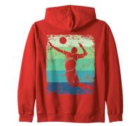Joueur de volleyball vintage homme femme beach volley ball Sweat à Capuche