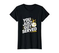 Joueur de Volleyball - Vous venez de Vous Servir T-Shirt Graphique avec Valeur, Femme, Noir, XS