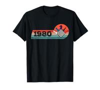 Joueur d'échecs Anniversaire né en 1980 Échiquier Échecs T-Shirt