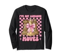 Joueur d'échecs Master Chess Girl Mom I've Got Awesome Moves Manche Longue