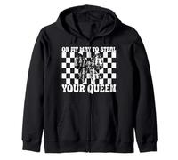 Joueur d'échecs Master Chess Girl on My Way to Steal Your Queen Sweat à Capuche