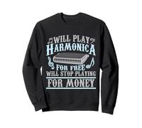 Joueur d'harmonica Blues Music French Harp Lover Sweatshirt