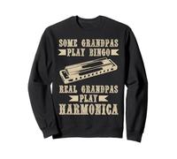 Joueur d'harmonica Funny Vintage Blues Music Harmonicist Sweatshirt