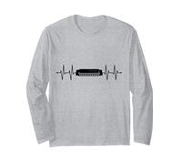 Joueur d'harmonica Heartbeat Blues Music Harmonicist Manche Longue