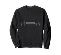 Joueur d'harmonica Heartbeat Blues Music Harmonicist Sweatshirt
