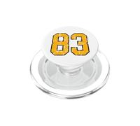Joueur d'uniforme de Sport numéro 83 doré et Noir PopSockets PopGrip pour MagSafe