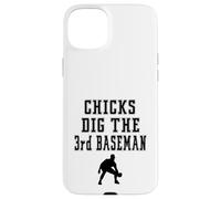 Joueur Graphique Chicks Dig The 3rd Third Baseman Funny Saying Coque pour iPhone 15 Plus