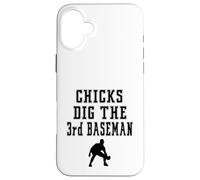 Joueur Graphique Chicks Dig The 3rd Third Baseman Funny Saying Coque pour iPhone 16 Plus