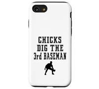 Joueur Graphique Chicks Dig The 3rd Third Baseman Funny Saying Coque pour iPhone SE (2020) / 7/8