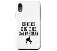Joueur Graphique Chicks Dig The 3rd Third Baseman Funny Saying Coque pour iPhone XR