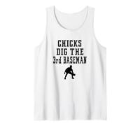 Joueur Graphique Chicks Dig The 3rd Third Baseman Funny Saying Débardeur