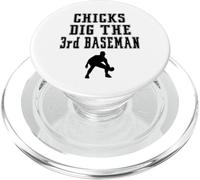 Joueur Graphique Chicks Dig The 3rd Third Baseman Funny Saying PopSockets PopGrip pour MagSafe