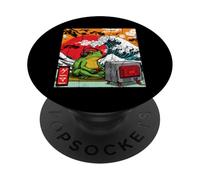 Joueur Japonais Grenouille Art Kanagawa Vague Jeu vidéo PopSockets PopGrip Adhésif