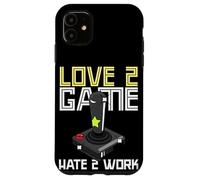 Joueur pour Adultes à l'ancienne Love 2 Game Hate 2 Work Coque pour iPhone 11