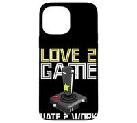 Joueur pour Adultes à l'ancienne Love 2 Game Hate 2 Work Coque pour iPhone 13 Pro Max