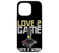 Joueur pour Adultes à l'ancienne Love 2 Game Hate 2 Work Coque pour iPhone 14 Pro Max