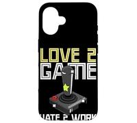 Joueur pour Adultes à l'ancienne Love 2 Game Hate 2 Work Coque pour iPhone 16
