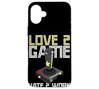 Joueur pour Adultes à l'ancienne Love 2 Game Hate 2 Work Coque pour iPhone 16 Plus