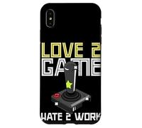 Joueur pour Adultes à l'ancienne Love 2 Game Hate 2 Work Coque pour iPhone XS Max