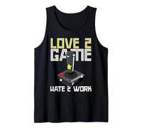 Joueur pour Adultes à l'ancienne Love 2 Game Hate 2 Work Débardeur