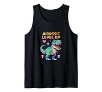 Joueur rétro Jurassic Level Up Pixel Dinosaur Débardeur
