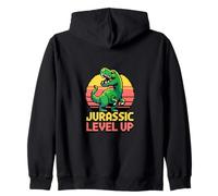 Joueur rétro Jurassic Level Up Pixel Dinosaur Sweat à Capuche