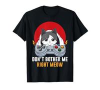 Joueur vidéo Don't Bother Me Right Meow Cat T-Shirt