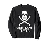 Joueur vidéo Pirate crâne Drapeau Voile Gamer Pirates Sweatshirt