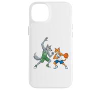 Joueurs de Chat Roux et de Loup Amusants de Basket-Ball Coque pour iPhone 14 Plus