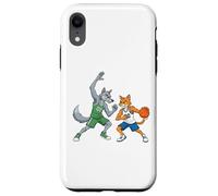 Joueurs de Chat Roux et de Loup Amusants de Basket-Ball Coque pour iPhone XR