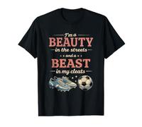 Joueuse de Football Vintage Beast in My Cleats T-Shirt Graphique avec Valeur