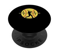 Joueuse De Softball Palpitante PopSockets PopGrip Adhésif