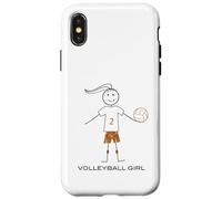 Joueuse de Volleyball Fille drôle de Volleyball Coque pour iPhone X/XS