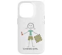Joueuse d'échecs Amusante pour Femme Coque pour iPhone 14 Pro
