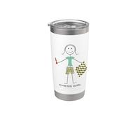 Joueuse d'échecs amusante pour femme Gobelet isotherme en acier inoxydable double paroi