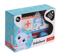 Jouez à des jeux de sauvetage avec l'ambulance en bois Tiny Tails - un jouet magnétique qui remontera le moral de votre enfant et l'instruira