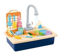 Jouez à l'évier avec de l'eau Courante pour Plus de 3+ Enfants pour pavé Jouets Auto-circulant 'Eau capacité réalisée pour Tout-Petit avec la Vaisselle des Fruits légumes légumes jou