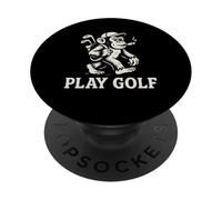 Jouez au Golf - Singe fumant Un Cigare - Drôle - Noir et Blanc PopSockets PopGrip Adhésif