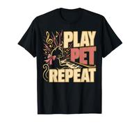 Jouez au Piano pour Chat à répétition T-Shirt