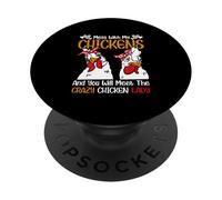 Jouez avec Mes Poulets et Vous rencontrerez Le Poulet Fou PopSockets PopGrip Adhésif