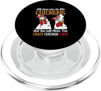 Jouez avec Mes Poulets et Vous rencontrerez Le Poulet Fou PopSockets PopGrip pour MagSafe