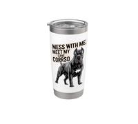 Jouez avec moi, rencontrez mon Cane Corso Gobelet isotherme en acier inoxydable double paroi
