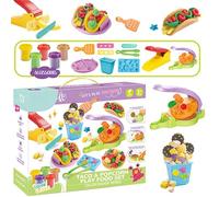 Jouez la pâte colorée, le kit de pâte d'argile et la pâte pour | Machine à pizza gaufrée, jouet de cuisine, pour jouer, cuisiner, argile, art, argile et pâte pour Noël, anniversaire