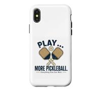 Jouez Plus de Pickleball Tout Le Reste Peut Attendre Coque pour iPhone X/XS