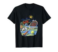 Jouez Plus, Vous Vous inquiétez Moins de Tennis rétro T-Shirt Graphique avec Valeur